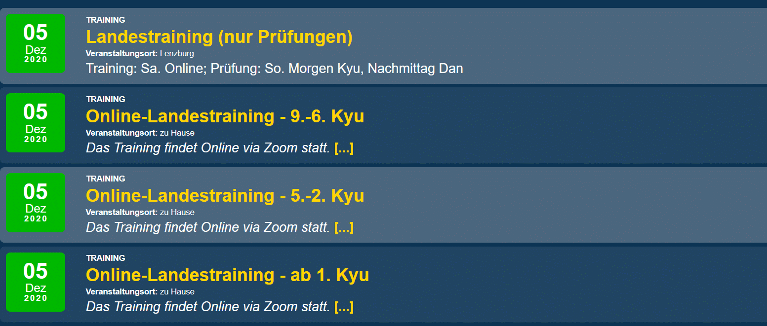 Karatekai Basel - SKR-Landestraining online