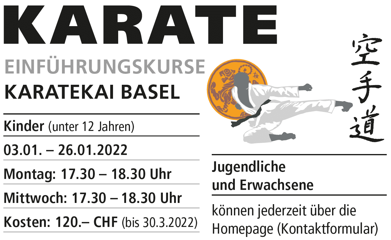 Karatekai Basel - Karate Probetraining ab 3. Januar 2022